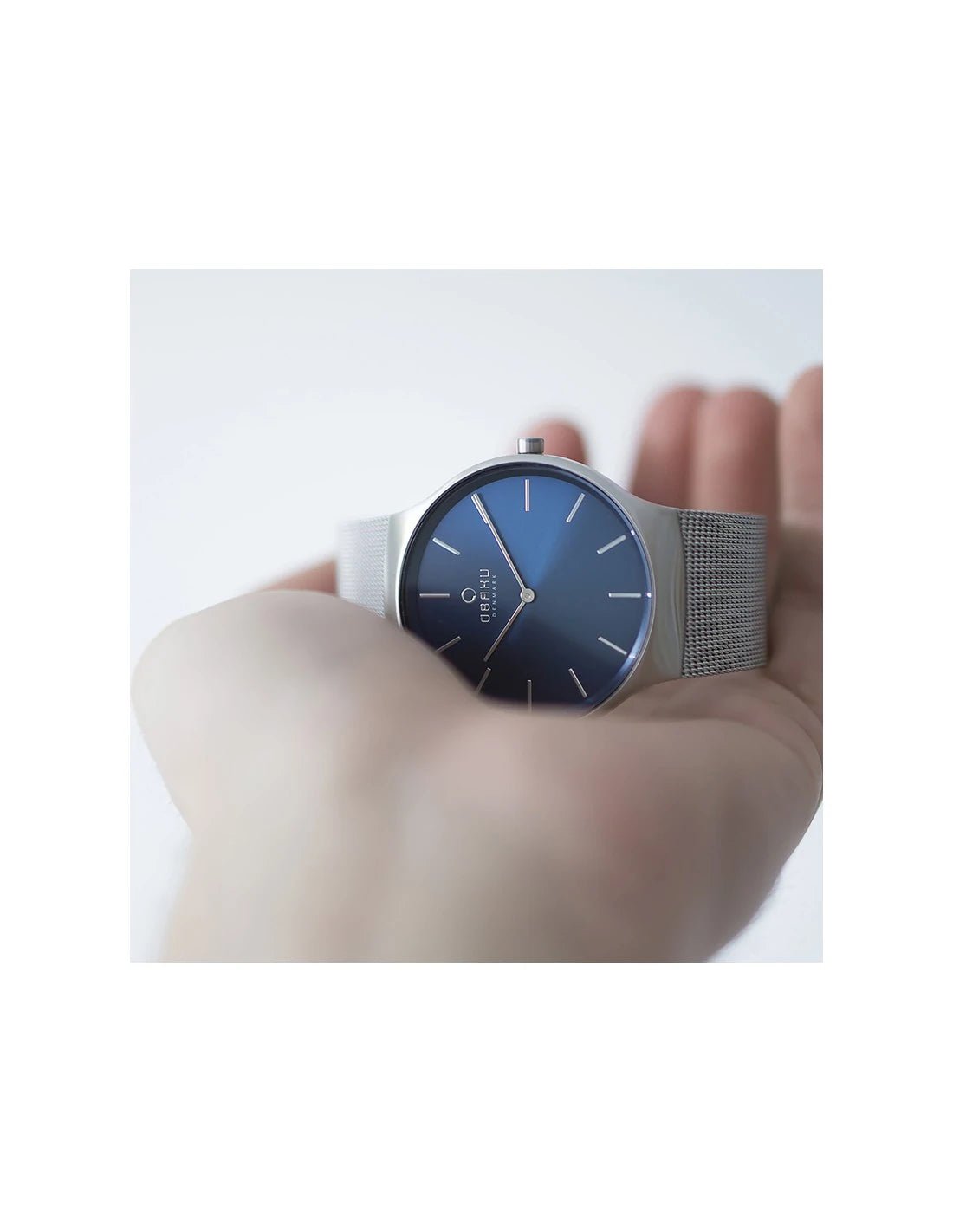 OBAKU Rolig Cyan Quartz Blue Round Dial Men's Watch- V178GXCLMC