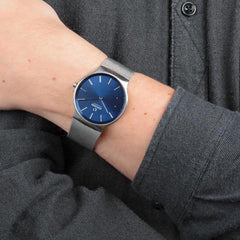 OBAKU Rolig Cyan Quartz Blue Round Dial Men's Watch- V178GXCLMC