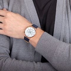 OBAKU Storm Limited Edition Chronograph White Round Dial Men's Watch- V180GCVWRL