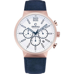 OBAKU Storm Limited Edition Chronograph White Round Dial Men's Watch- V180GCVWRL