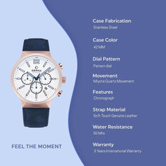 OBAKU Storm Limited Edition Chronograph White Round Dial Men's Watch- V180GCVWRL