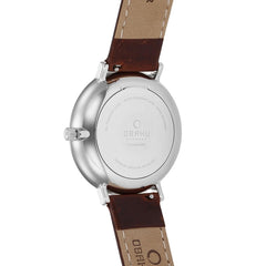 Obaku Toft Mocha Quartz White Round Dial Men's Watch- V181GDCWRN