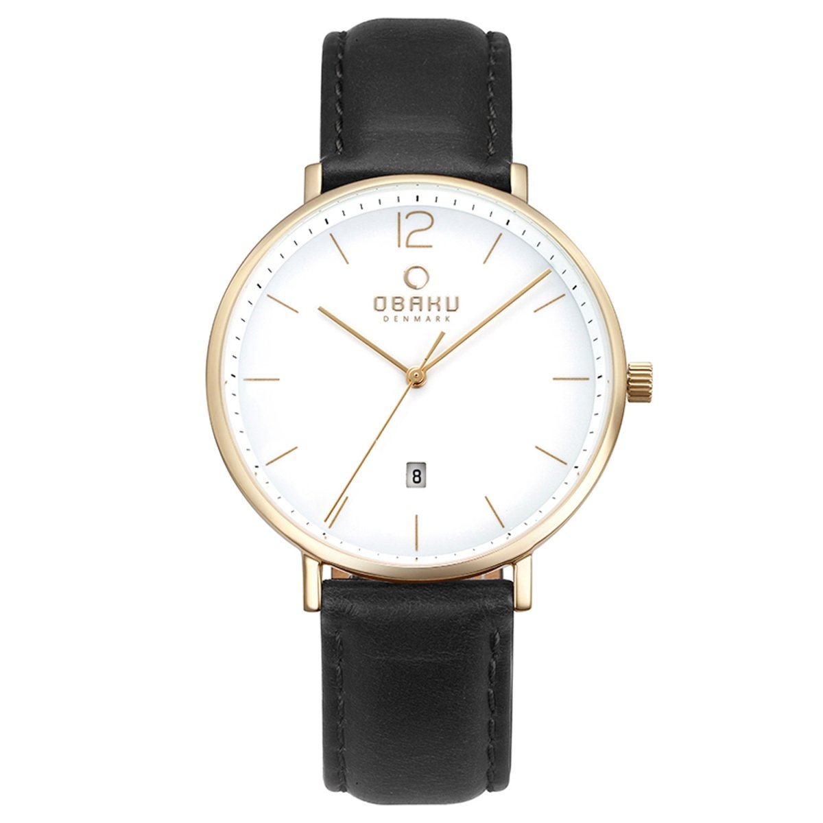 OBAKU TOFT MOON Quartz White Round Dial Men's Watch -V181GDGWRB