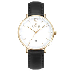 OBAKU TOFT MOON Quartz White Round Dial Men's Watch -V181GDGWRB