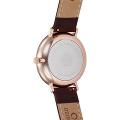 OBAKU TOFT MAHOGANY Quartz White Round Dial Men's Watch -V181GDVWRN