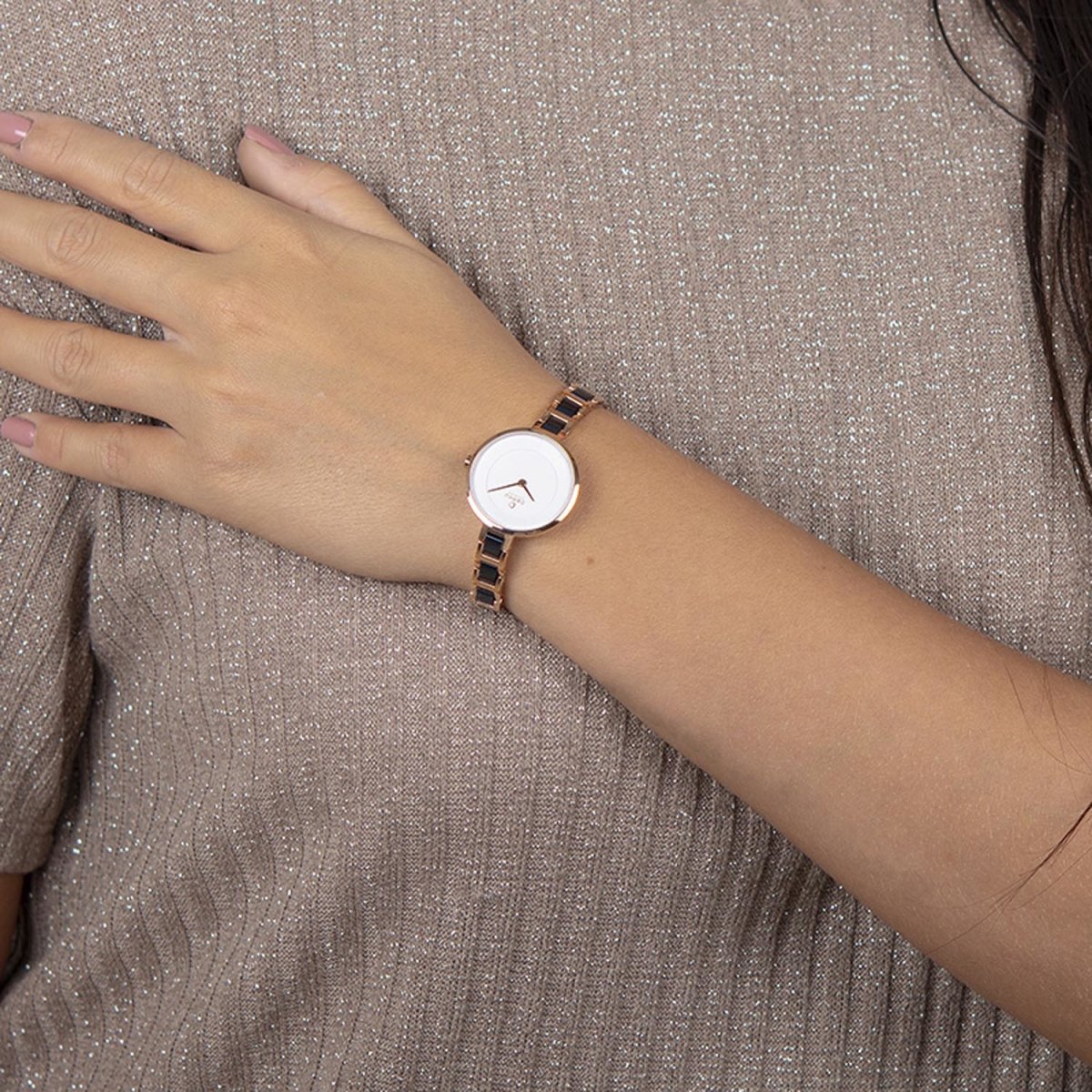 Obaku Vind Cobalt Quartz Silver Round Dial Women's Watch- V183LXVISL