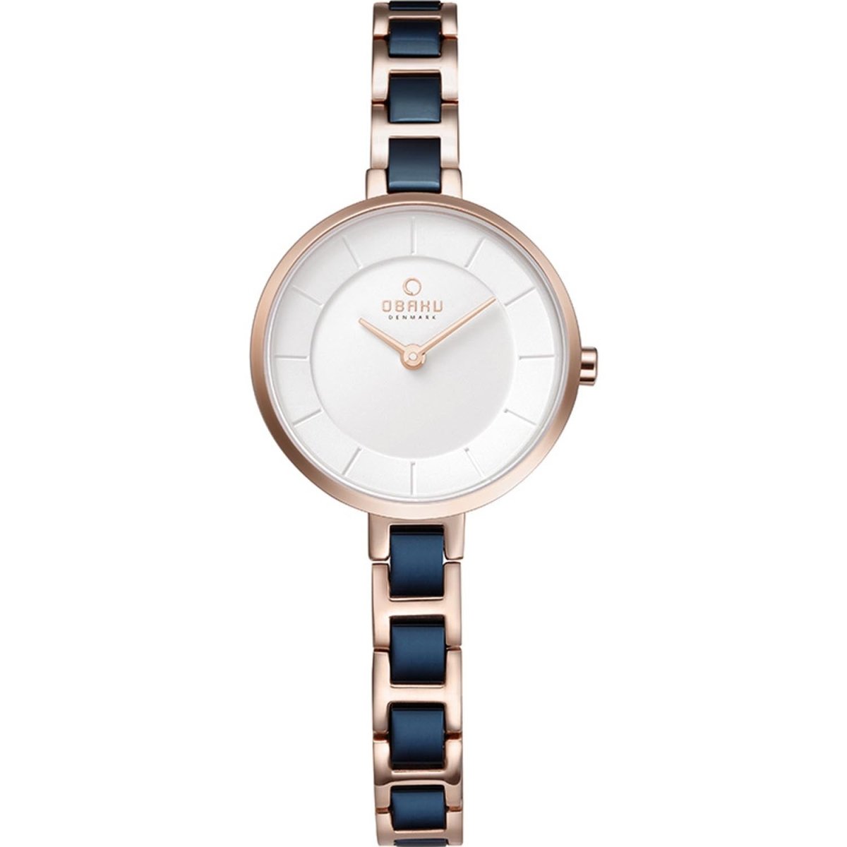 Obaku Vind Cobalt Quartz Silver Round Dial Women's Watch- V183LXVISL