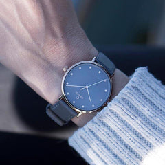 Obaku Vest Pebble Quartz Grey MOP Round Dial Women's Watch- V186LXVJRJ