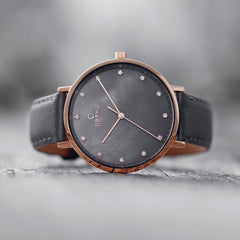 Obaku Vest Pebble Quartz Grey MOP Round Dial Women's Watch- V186LXVJRJ