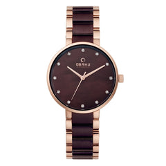 OBAKU GLAD NUT Quartz MOP Dial Women's Watch -V189LXVNSA