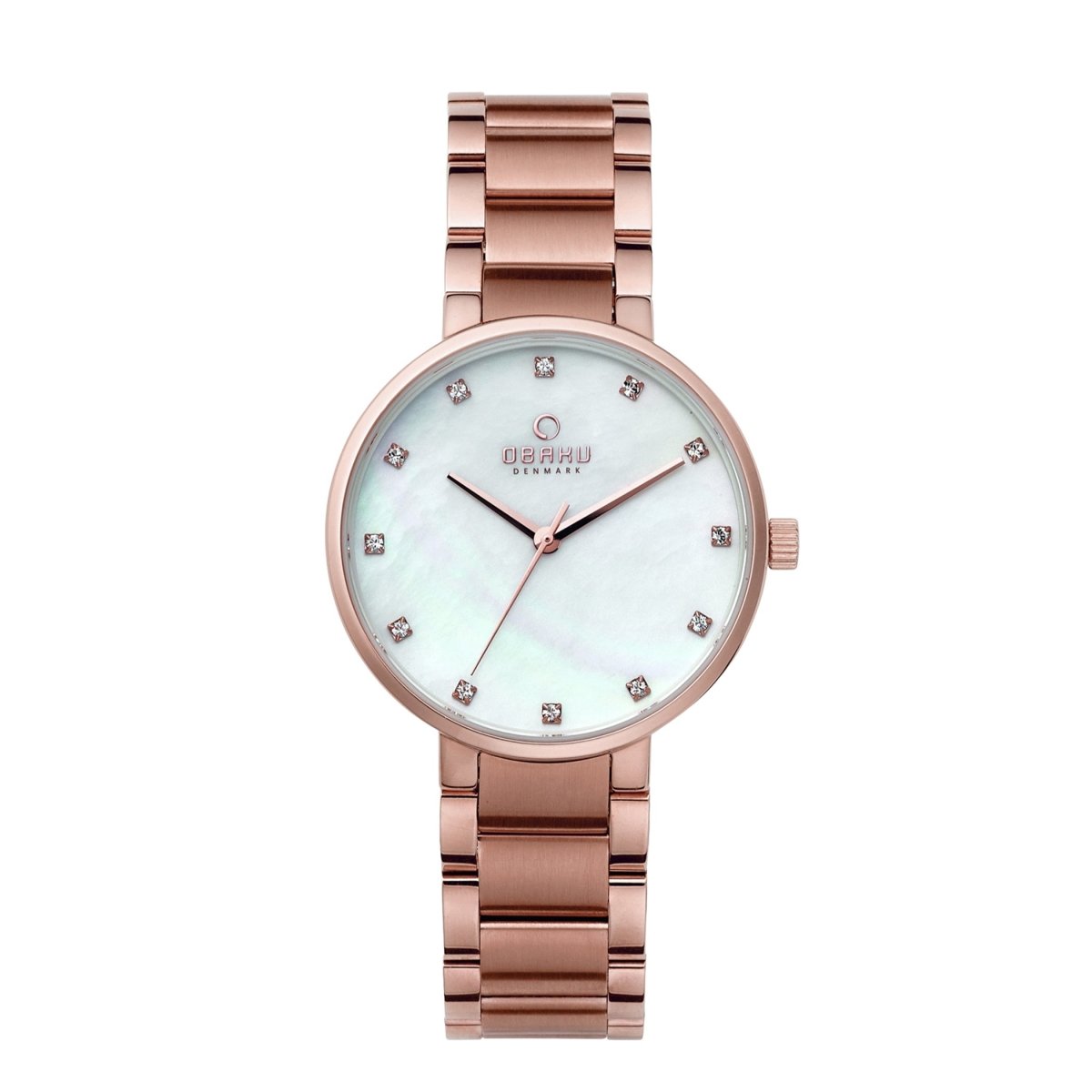 OBAKU GLAD FUSCIA Quartz MOP Round Dial Women's Watch -V189LXVWSV