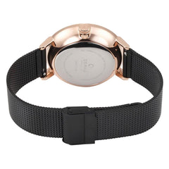 Obaku Rislen Night Quartz Black Round Dial Men's Watch- V190GDVBMB