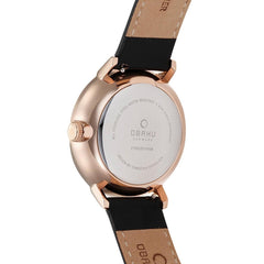 Obaku Rislen Coal Quartz White Round Dial Men's Watch- V190GDVWRB
