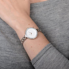 OBAKU FROST PEACH Quartz Silver Round Dial Women's Watch -V191LECISC
