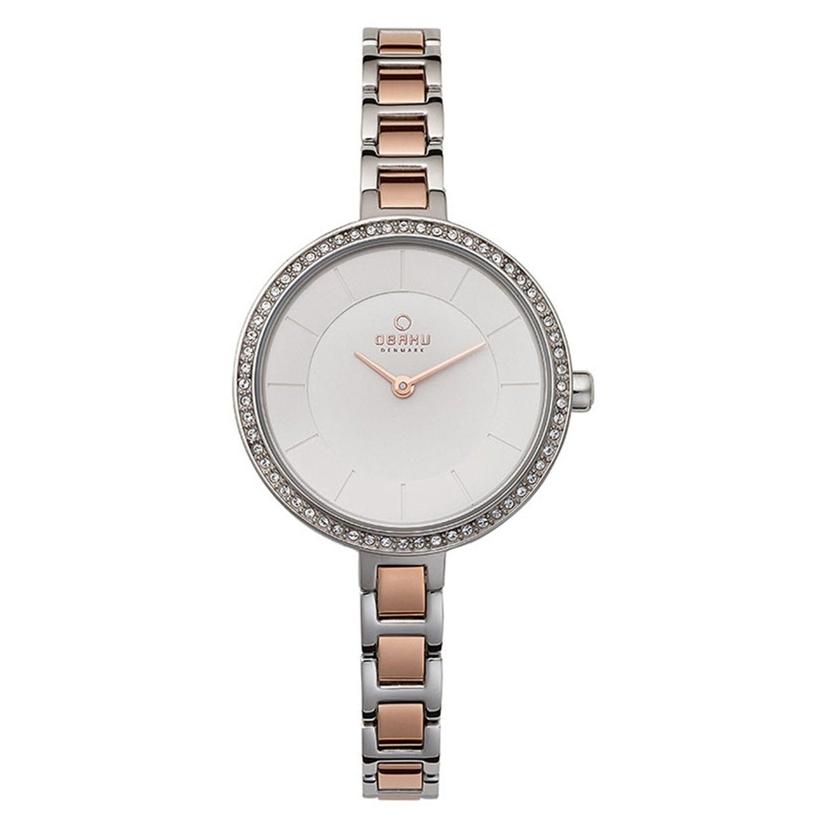 OBAKU FROST PEACH Quartz Silver Round Dial Women's Watch -V191LECISC