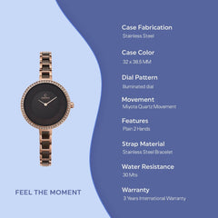 OBAKU FROST COFFEE Quartz Grey Round Dial Women's Watch -V191LEVNSV