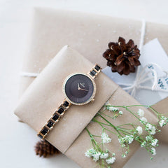 OBAKU FROST COFFEE Quartz Grey Round Dial Women's Watch -V191LEVNSV