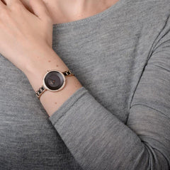 OBAKU FROST COFFEE Quartz Grey Round Dial Women's Watch -V191LEVNSV