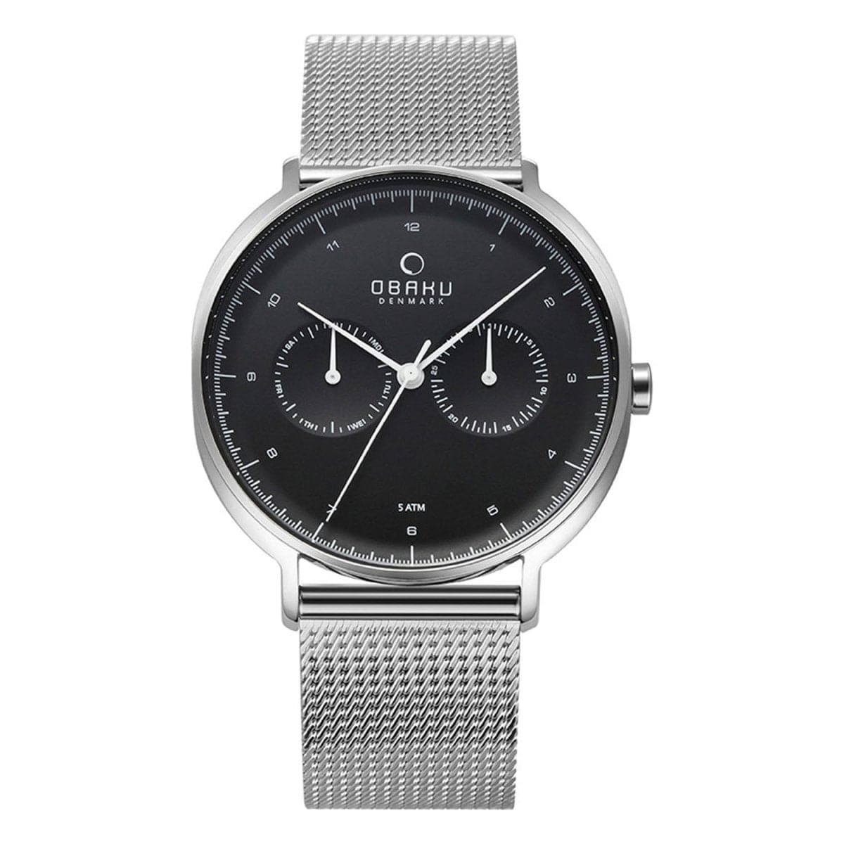 Obaku Ahorn Onyx Multifunction Brown Round Dial Men's Watch -  V193GMCBMC