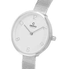 OBAKU VAND STEEL Quartz Silver Round Dial Women's Watch -V195LXCIMC