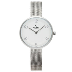 OBAKU VAND STEEL Quartz Silver Round Dial Women's Watch -V195LXCIMC