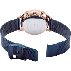 Obaku Gran Ocean Dual Time Blue Round Dial Men's Watch- V196GUVLML