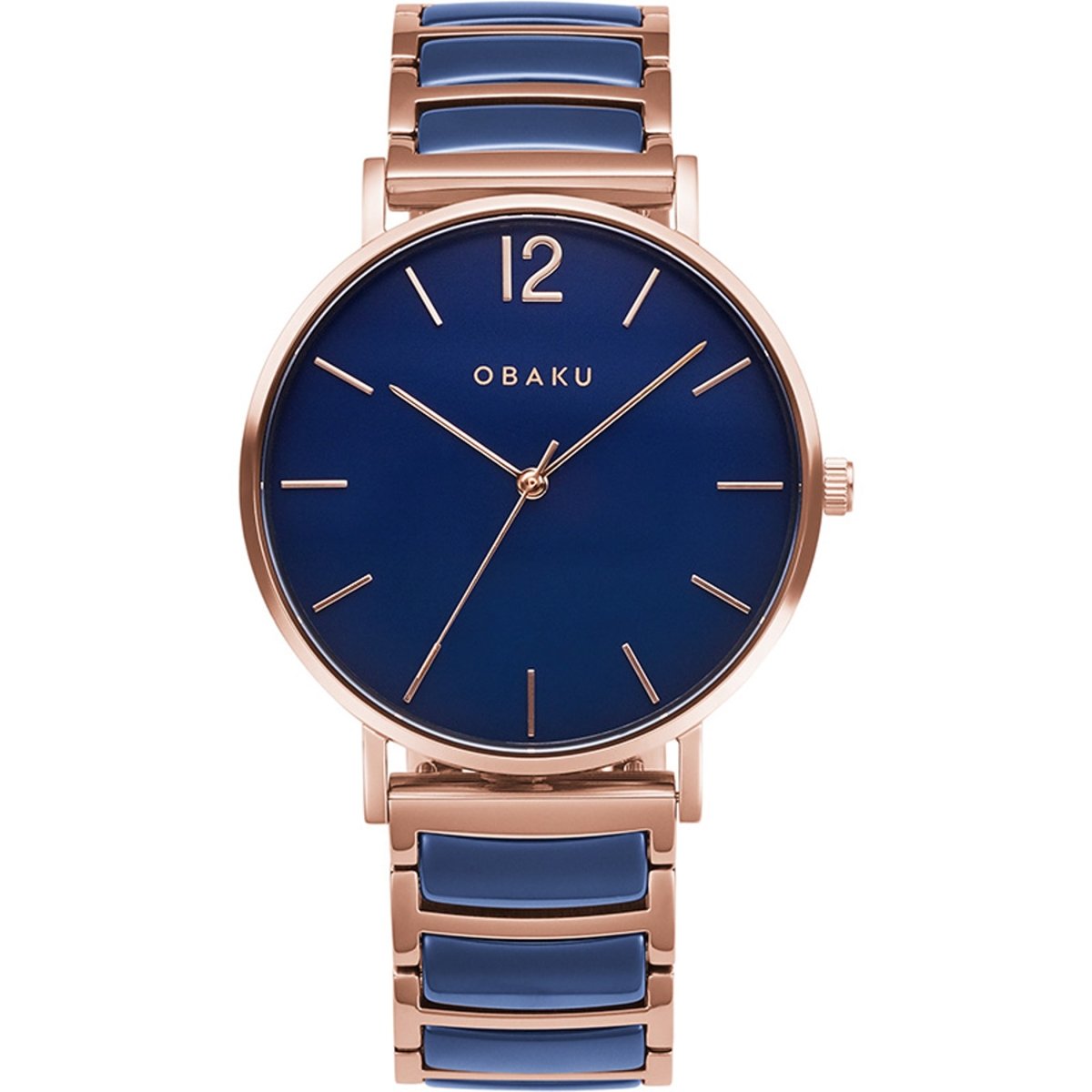 OBAKU MARK SUNSET Quartz Blue Round Dial Men's Watch -V197GXVLSL
