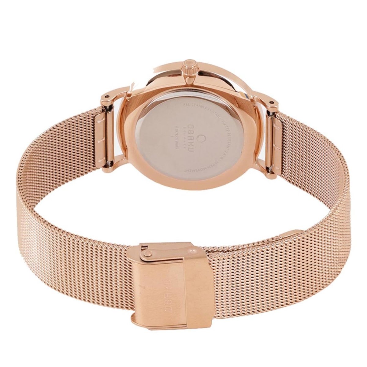 Obaku Mark Rose Quartz 6.4mm Slim Case White Round Dial Men's Watch- V197GXVWMV