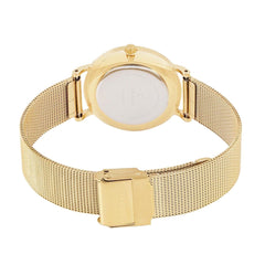 OBAKU Mark Lille Gold Quartz White Round Dial Women's Watch- V197LXGWMG