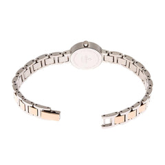 Obaku Let Peach Quartz 6mm Slim Case Silver Round Dial Women's Watch- V198LXCISC