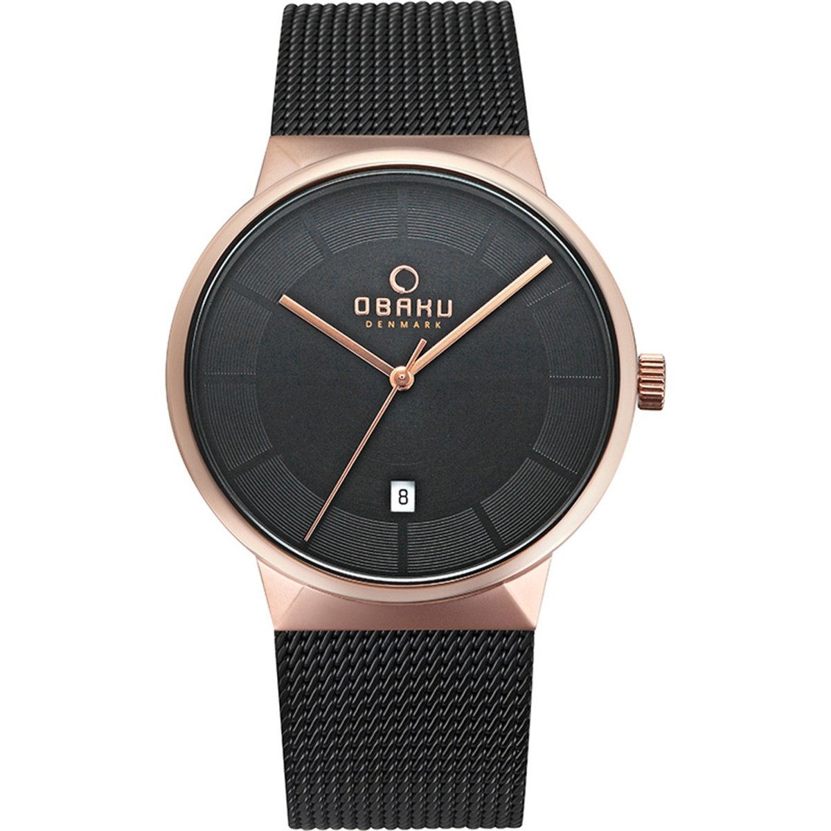 OBAKU HAV NIGHT Quartz Black Round Dial Men's Watch -V200GDVBMB
