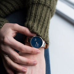 OBAKU ENG SYRUP Quartz Blue Round Dial Women's Watch -V201LDCLRZ