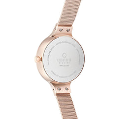 OBAKU Eng Blush Quartz Grey Round Dial Women's Watch- V201LDVJMV