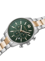 Obaku Skov Chronograph Green Round Dial Men's Watch -  V205GUCESH