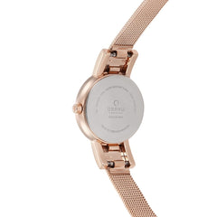 OBAKU Lykke Rose Quartz Silver Round Dial Women's Watch- V207LEVIMV