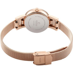 OBAKU Lykke Rose Quartz Silver Round Dial Women's Watch- V207LEVIMV