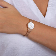 OBAKU Lykke Rose Quartz Silver Round Dial Women's Watch- V207LEVIMV