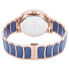 Obaku Venlig Sunset Multifunction Blue Round Dial Men's Watch- V208GMVLSL