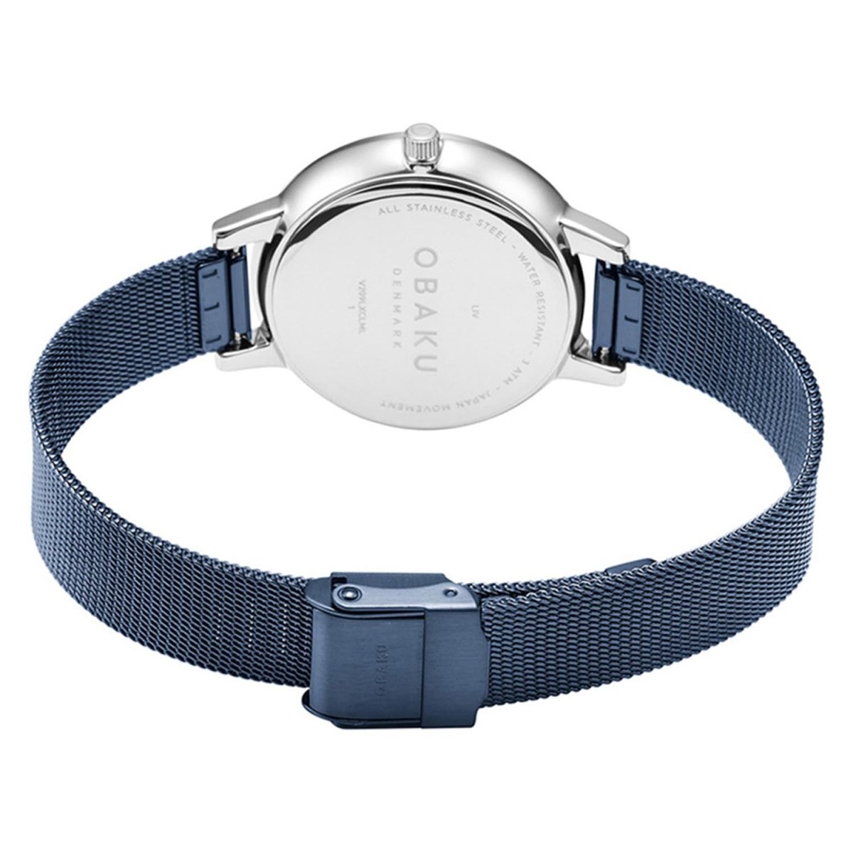 Obaku Liv-Arctic Quartz 6.4mm Slim Case Blue Round Dial Women's Watch- V209LXCLML