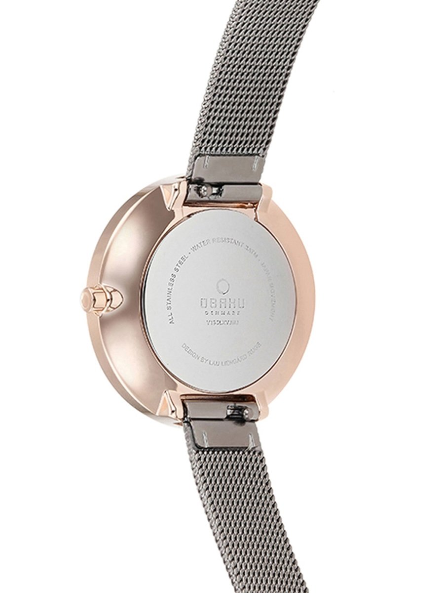 Obaku Liv-Granite Analouge Grey Round Dial Women's Watch -  V209LXVJMJ