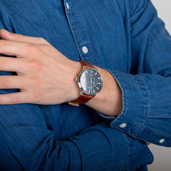 OBAKU Utrolig Umber Automatic Black Round Dial Men's Watch- V210GTCBRN