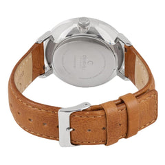 OBAKU Utrolig Cognac Automatic Silver Round Dial Men's Watch- V210GTCIRZ
