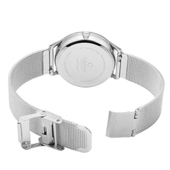 OBAKU Lind Steel Multifunction Silver Round Dial Women's Watch- V212LMCIMC