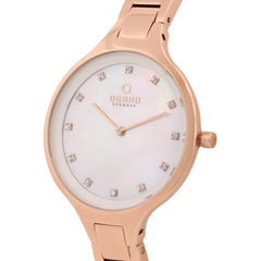 OBAKU IRIS 
FUSCIA Quartz MOP Round Dial Women's Watch -V218LXVWSV