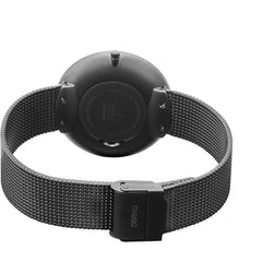 Obaku Hassel Smokey Quartz 6.7mm Slim Case Gun Round Dial Men's Watch- V219GXUUMU