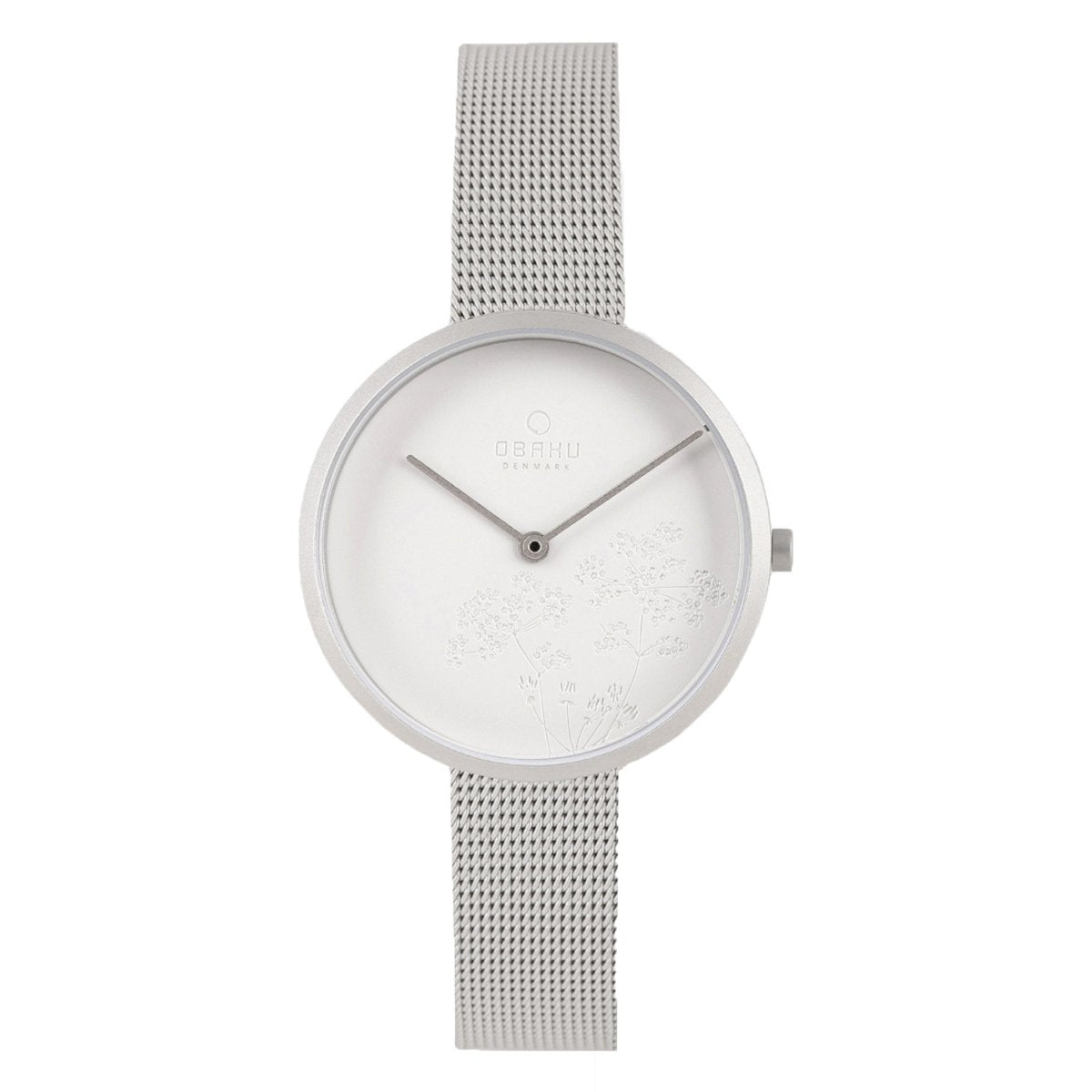 OBAKU HASSEL 
NATUR-STEEL Quartz Silver Round Dial Women's Watch -V219LXCHMC