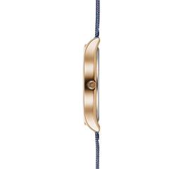 Obaku Hassel Lille-Iceblue Quartz 6.9mm Slim Case White Round Dial Women's Watch- V219LXVHMA