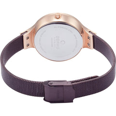 OBAKU Gry Walnut Solar Quartz Brown Round Dial Women's Watch- V221LRVNMN