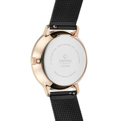 OBAKU NORDLYS 
NIGHT
SOLAR Quartz Black Round Dial Men's Watch -V222GRVBMB