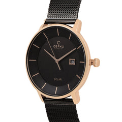 OBAKU NORDLYS 
NIGHT
SOLAR Quartz Black Round Dial Men's Watch -V222GRVBMB